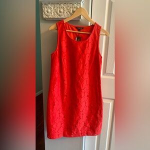 Banana Republic Vibrant Red Lace Dress Size 8